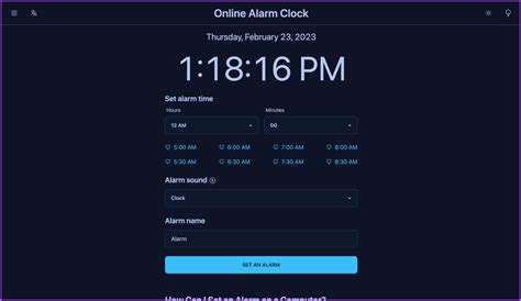 Online Alarm Clock .